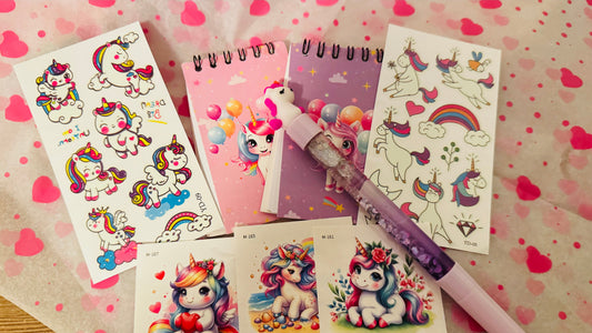 Kawaii Unicorn Temporary Tattoo Set ✨