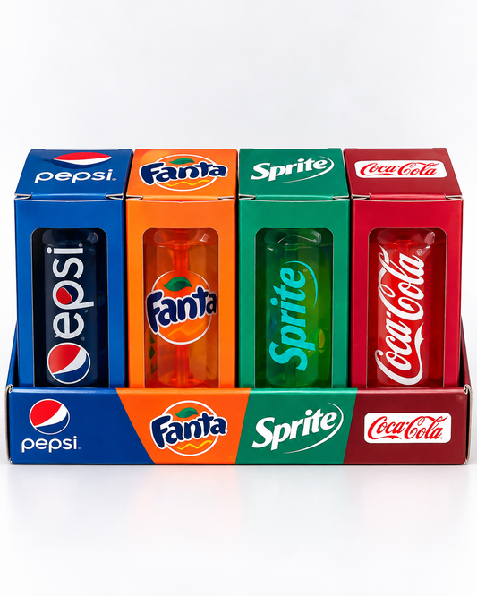 Mėlynas Pepsi dizaino antistresinis žaislas dėžutėje