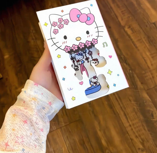 Hello Kitty Kawaii Magnetic Diary - Flower Crown Design