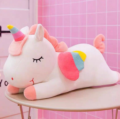 Giant Unicorn Plush Pillow - Kawaii Rainbow Body Pillow