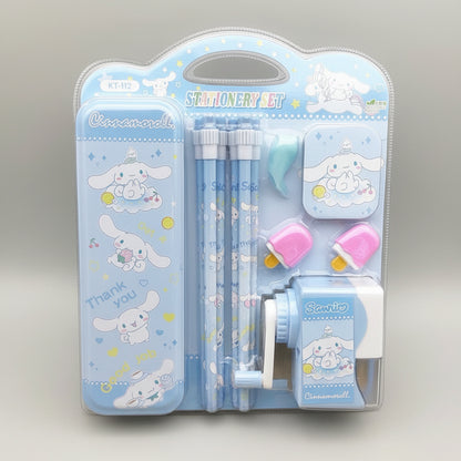 Sanrio Stationery Set with Pencil Case - Cinnamoroll, My Melody & Kuromi