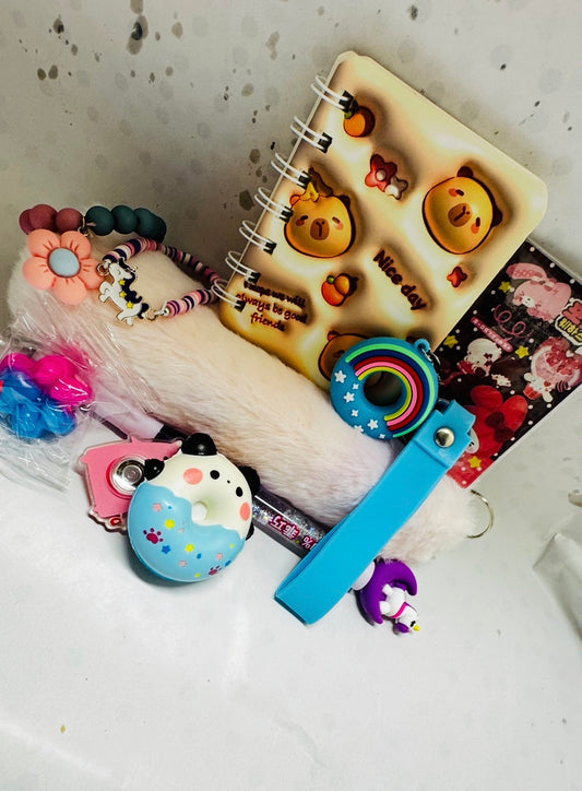 Kawaii Plushie & Accessories Bundle - Fluffy Friends Edition