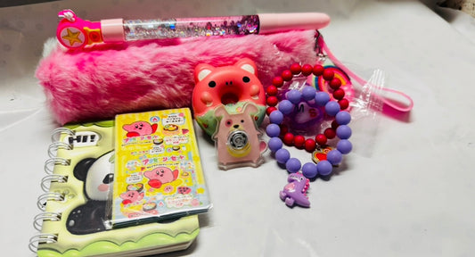 Kawaii Stationery & Plushie Bundle - Pink Paradise Edition