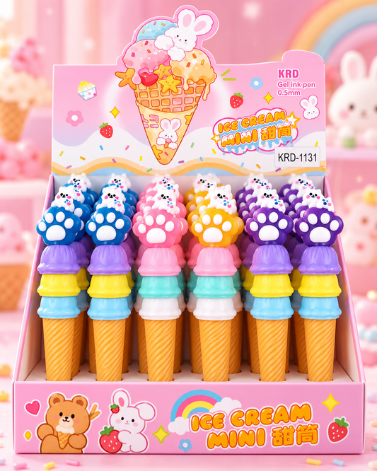 Kawaii ledų ragelio formos gelinių tušinukų asortimentas