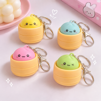 Keturių spalvų kawaii Dumpling pakabukų asortimentas