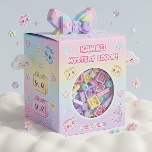 Lego Scoop Mystery Box - Kawaii LEGO themed surprise box with building blocks and minifigures
