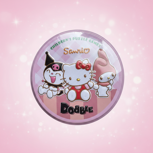🎀 Sanrio Dobble – Vaikiškas Kortų Žaidimas | Tin Box